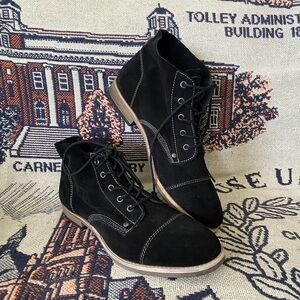 Diba Black Suede Ankle Boots